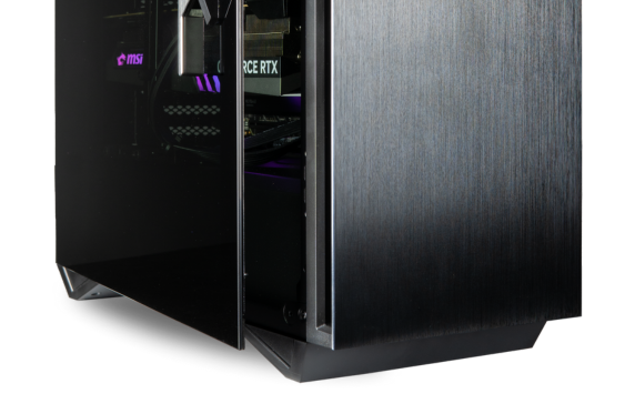 The Sentinel Workstation Desktop features a 4mm thick tempered glass (3-5 times stronger that common glass) door showcases your motherboard, RAM, and CPU.