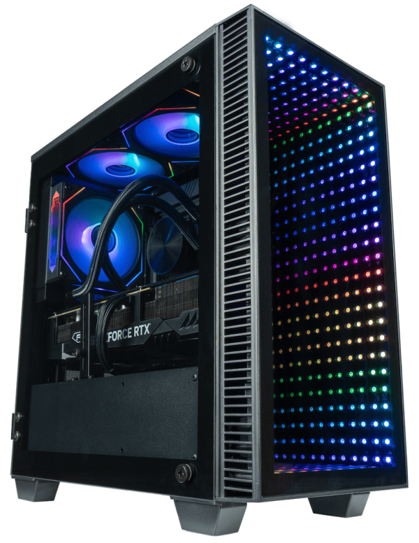 The Continuum is the best gaming desktop with its infinity window front and glass door besting iBuyPower PC & CyberPower PC.