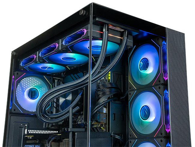 The Panorama rtx 4080 desktop is the best gaming rig for content creators and influencers looking for a streaming pc.