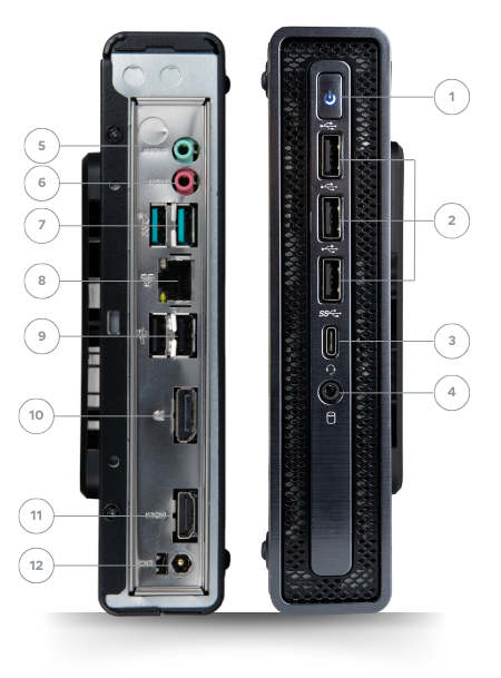 The Envision M1 Workstation has the ports you need to get the job done.