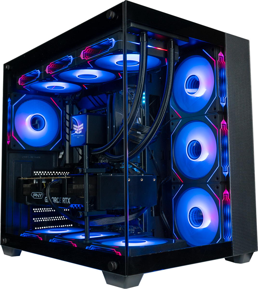 The Panorama tower computers by Empowered PC perform like gaming pc builds from ABS PC to Asus gaming PC with RTX 4080 Ti