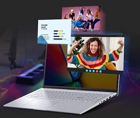 ASUS Vivobook 17 comes with the Intel® Core™ Processor, fast memory, speedy SSD storage and comprehensive range of wireless connectivity up allows you to load online content in the blink of an eye.