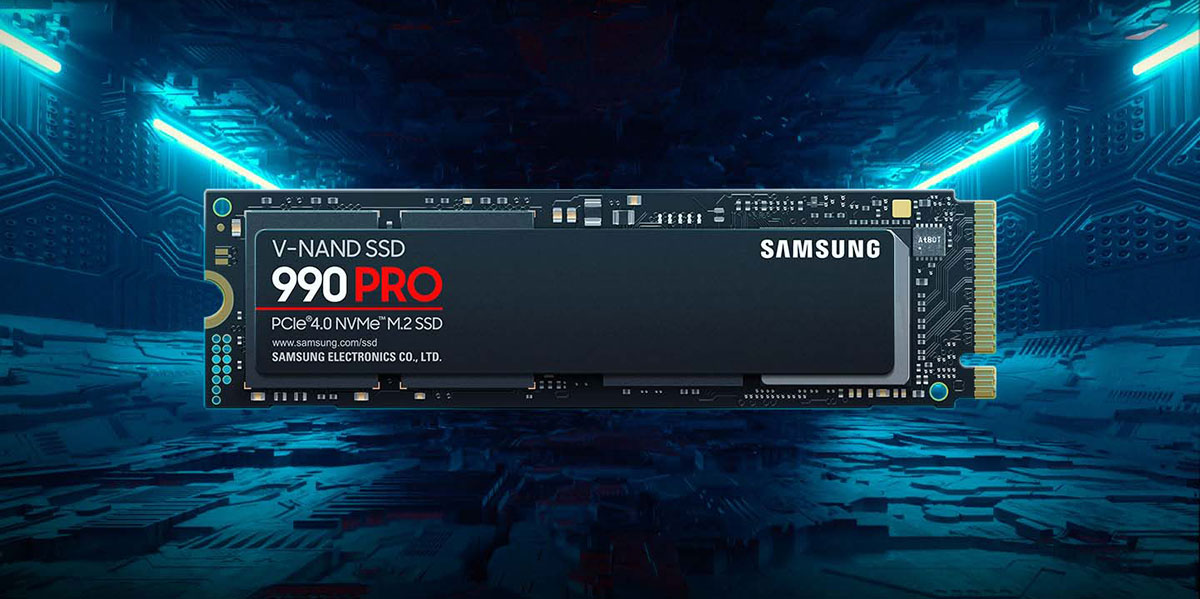 Samsung 990 PRO 4TB M.2 NVMe SSD, with read and write speeds up to 7450/6900 MB/s you’ll reach near max performance of PCIe® 4.0 powering through for any use.